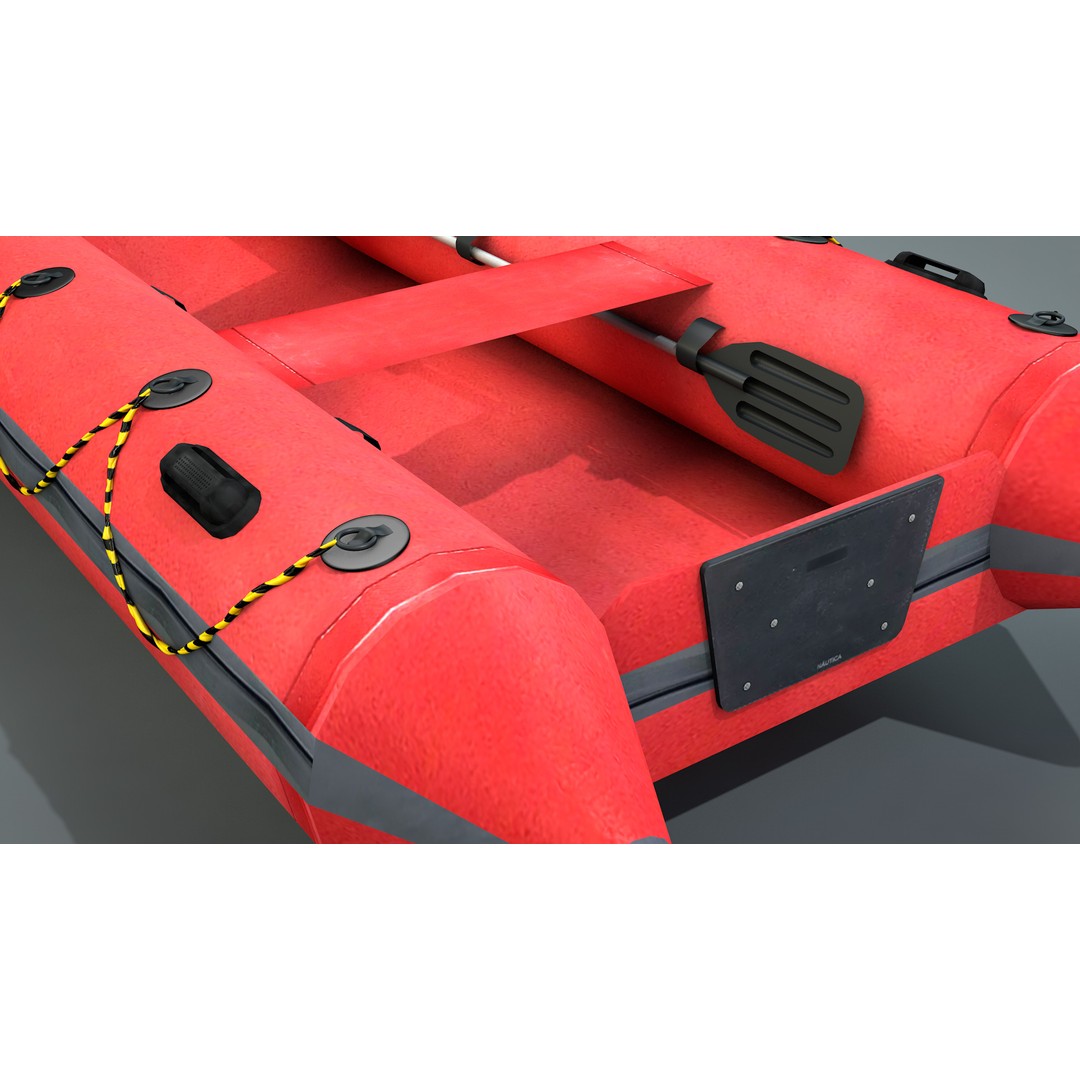 Inflatable Lifeboat 3D Model – High Poly PBR Asset, FBX, OBJ - View 7
