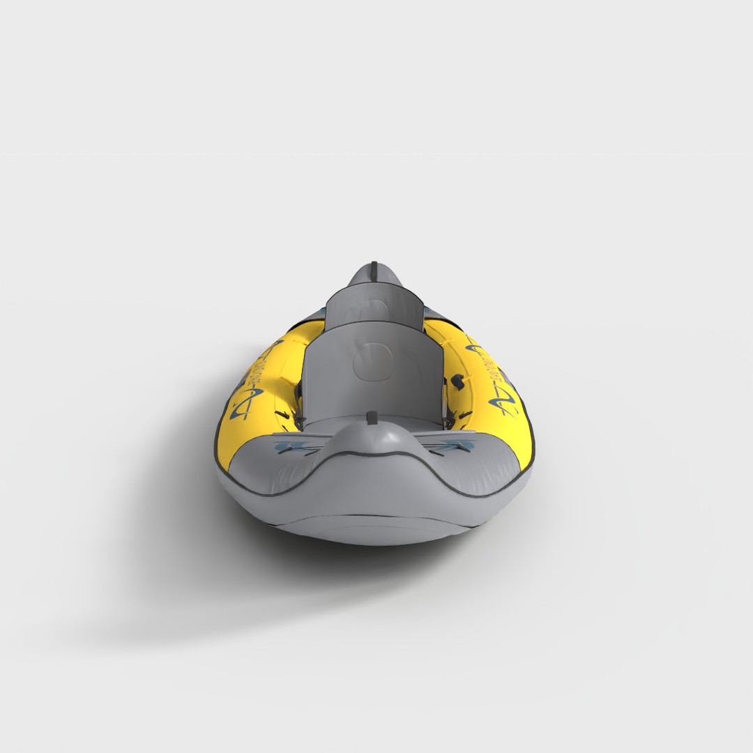 Recreational Kayak 3D Model – Low Poly PBR Game Asset, FBX - View 3