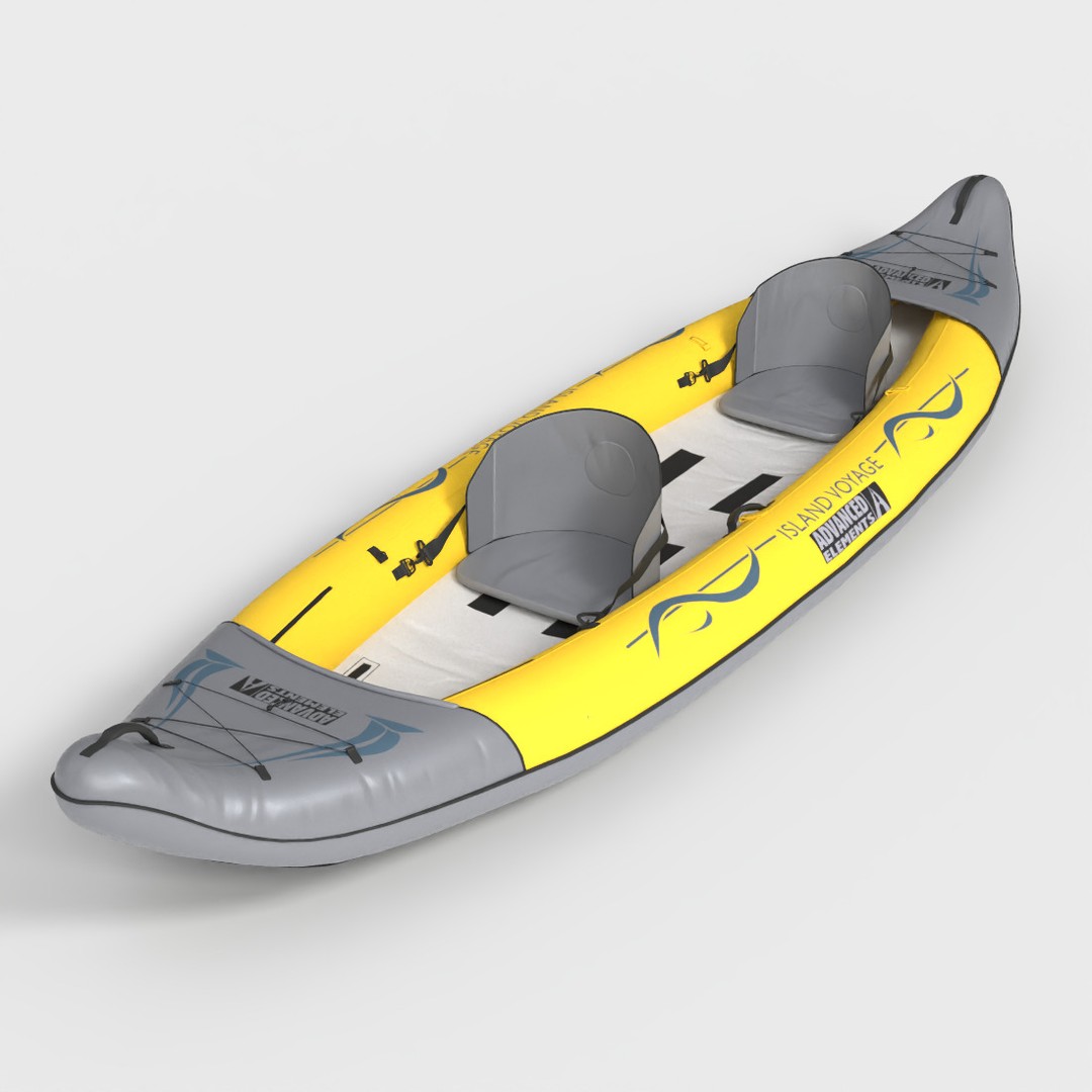 Recreational Kayak 3D Model – Low Poly PBR Game Asset, FBX - View 6