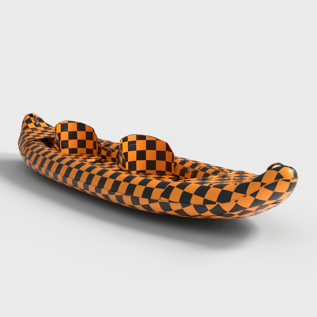 Recreational Kayak 3D Model – Low Poly PBR Game Asset, FBX - View 9