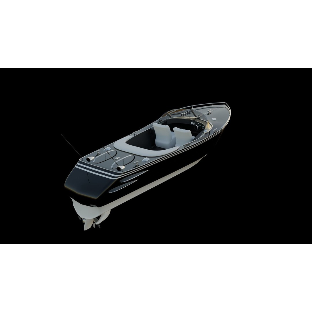 Boat 3D Model – Realistic Watercraft Asset, FBX & OBJ Formats - View 3