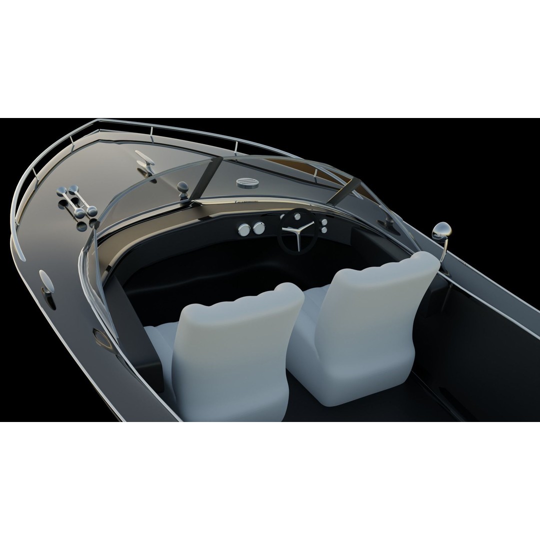 Boat 3D Model – Realistic Watercraft Asset, FBX & OBJ Formats - View 6