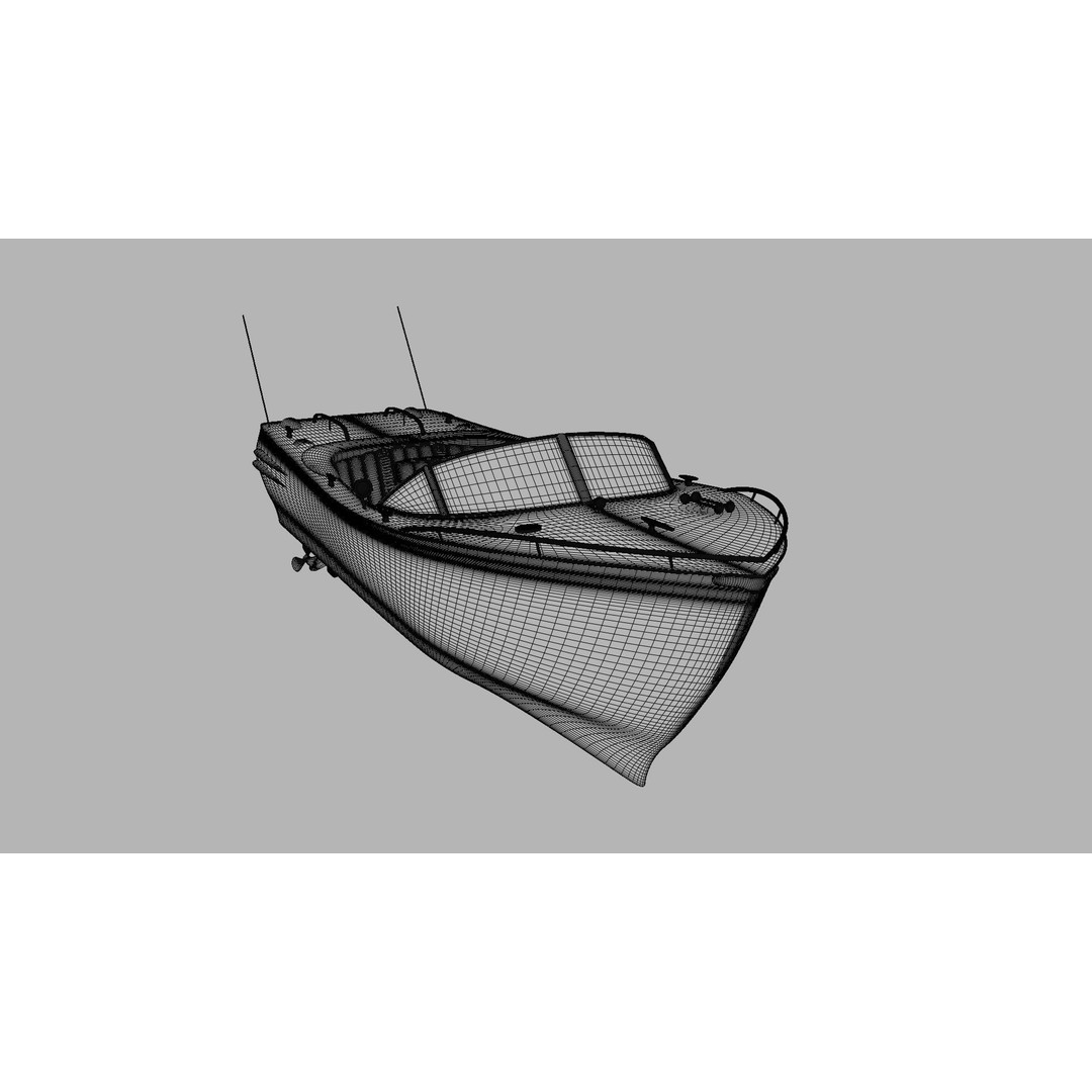 Boat 3D Model – Realistic Watercraft Asset, FBX & OBJ Formats - View 7