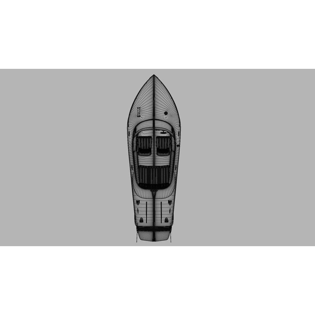 Boat 3D Model – Realistic Watercraft Asset, FBX & OBJ Formats - View 9
