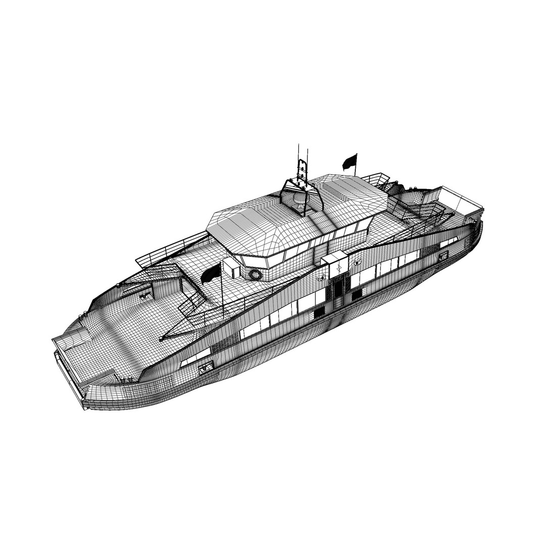 IJveer 70 3D Model – Detailed Ferry Asset for Games, PBR, FBX