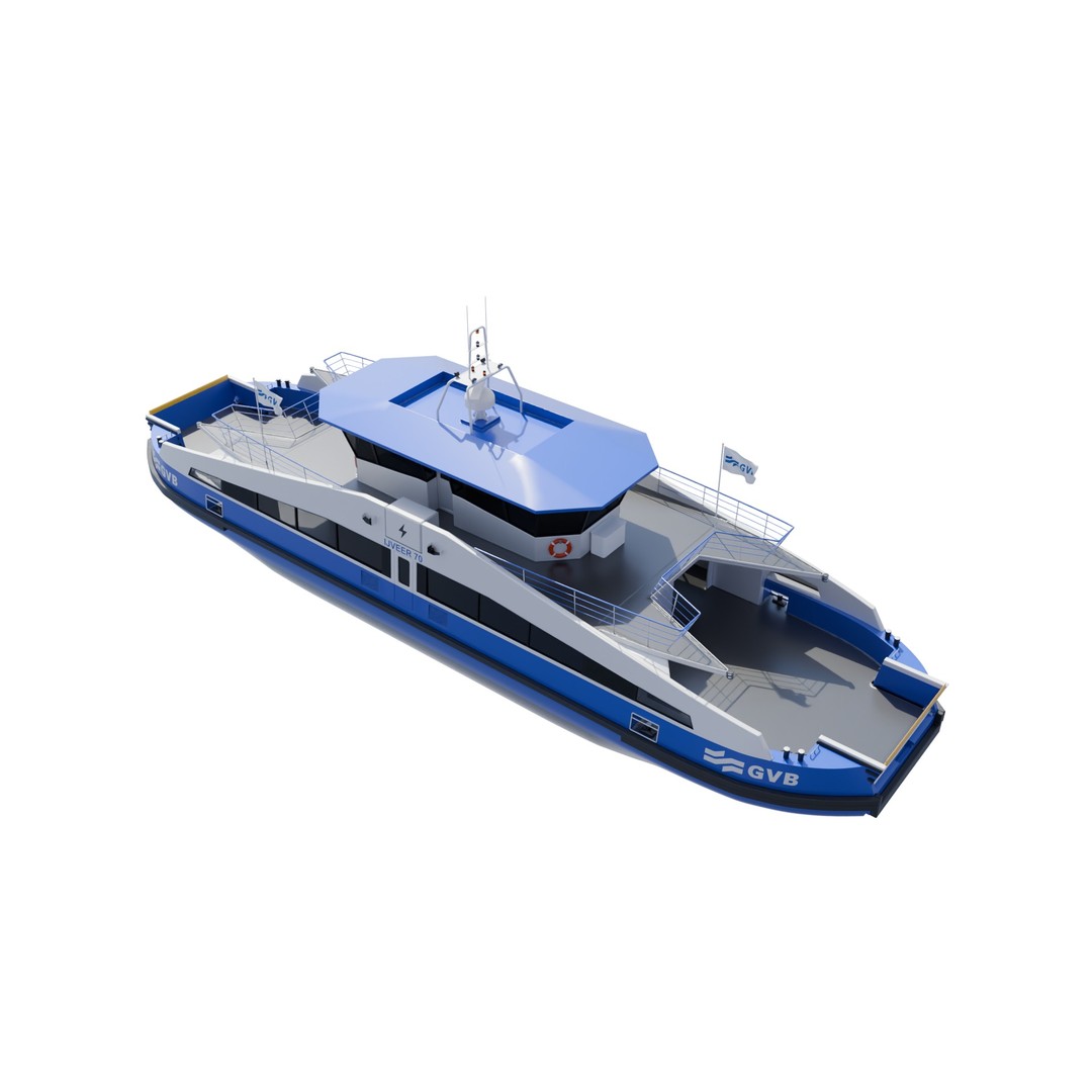 IJveer 70 3D Model – Detailed Ferry Asset for Games, PBR, FBX - View 4