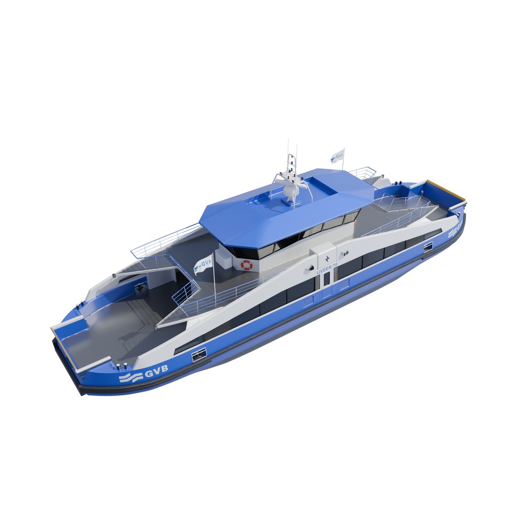 IJveer 70 3D Model – Detailed Ferry Asset for Games, PBR, FBX - View 5