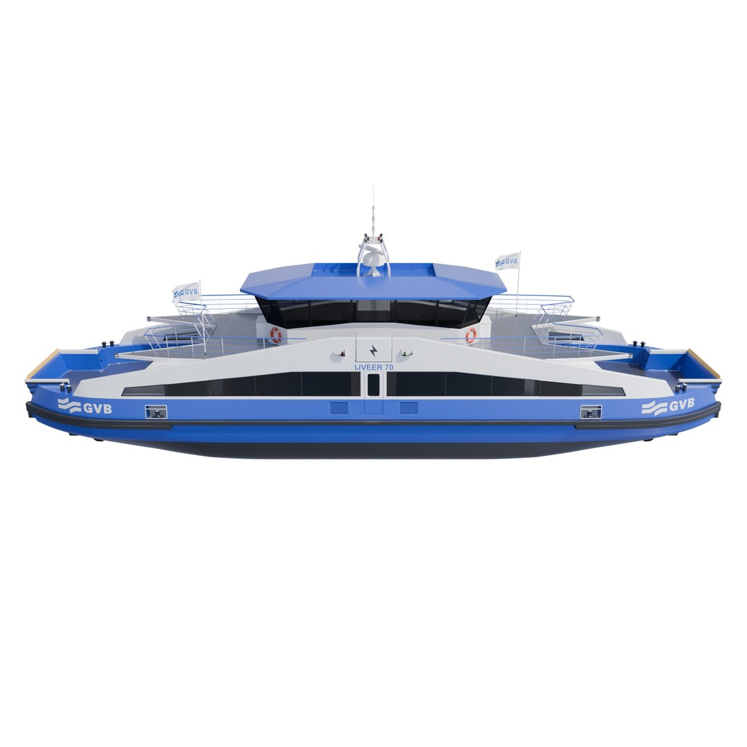 IJveer 70 3D Model – Detailed Ferry Asset for Games, PBR, FBX - View 6