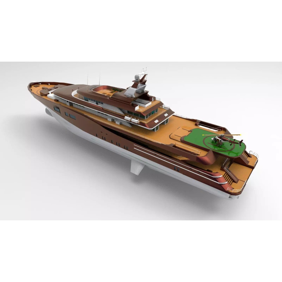 Oceanco Super Yacht 3D Model – High Poly Game-Ready Asset, FBX, OBJ - View 2