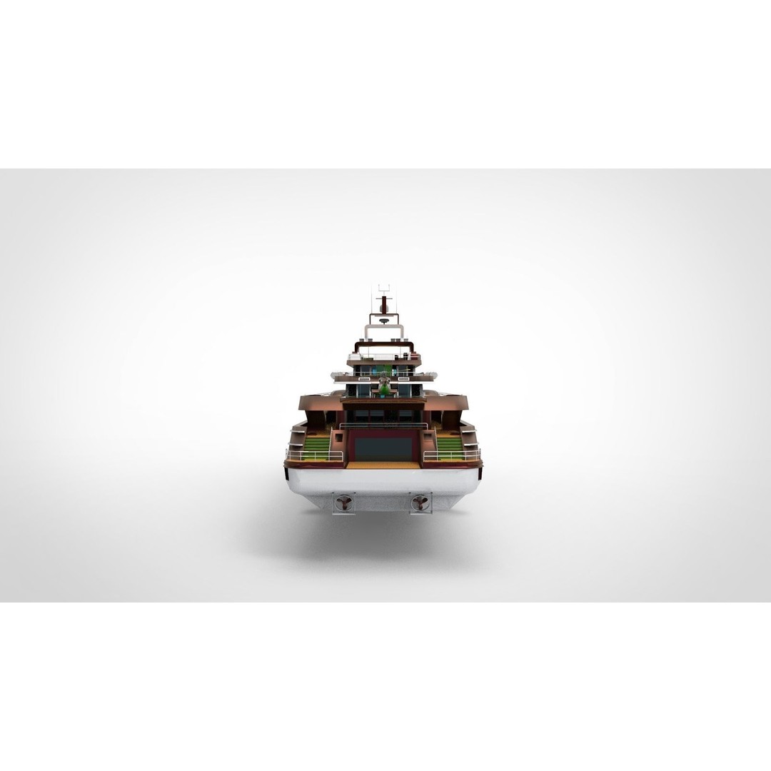 Oceanco Super Yacht 3D Model – High Poly Game-Ready Asset, FBX, OBJ - View 6