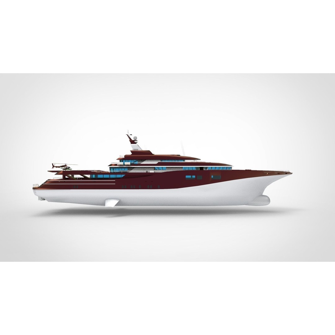 Oceanco Super Yacht 3D Model – High Poly Game-Ready Asset, FBX, OBJ - View 7