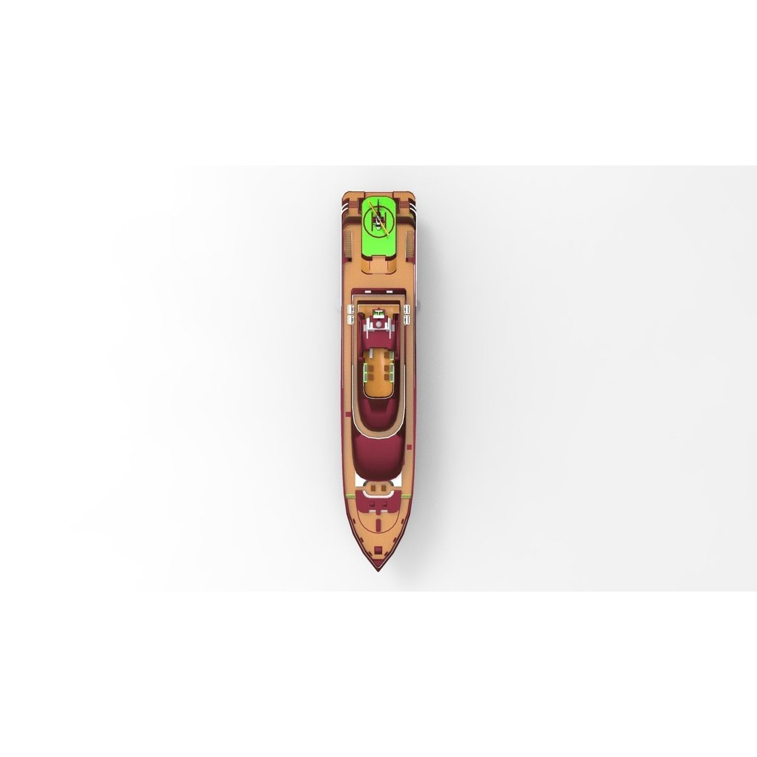 Oceanco Super Yacht 3D Model – High Poly Game-Ready Asset, FBX, OBJ - View 8