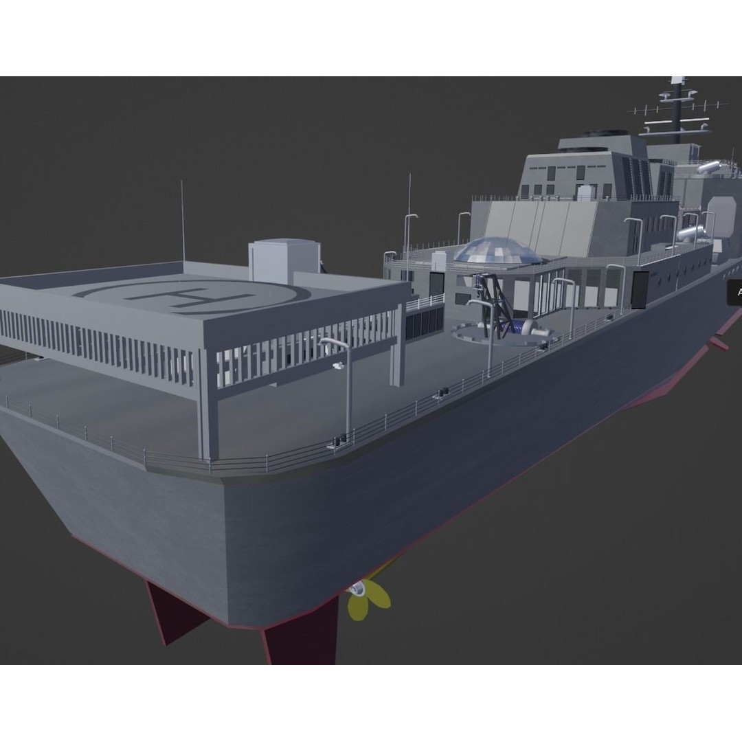 Large Research Ship 3D Model – Detailed Ocean Vessel for Animation - View 12