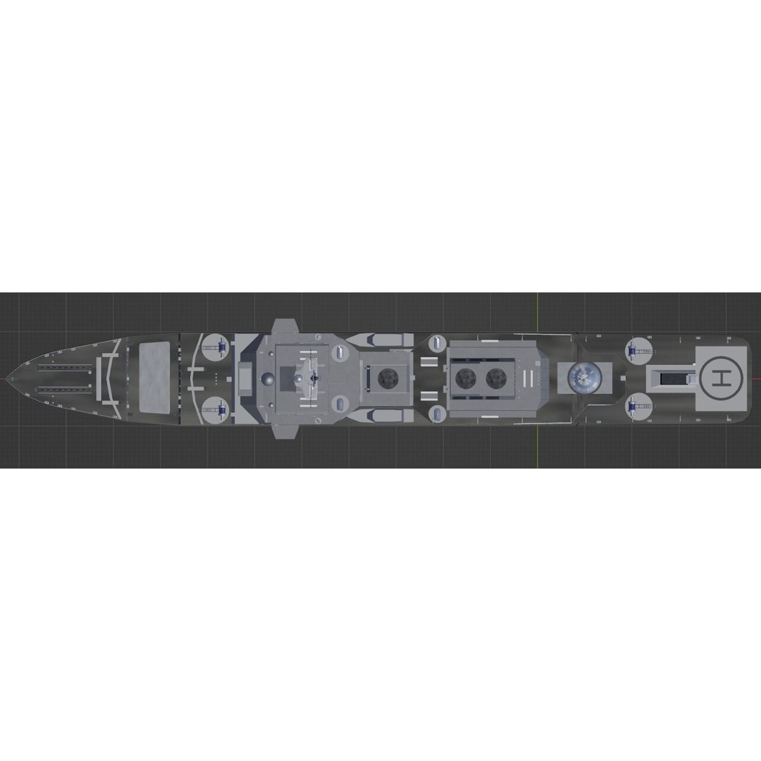 Large Research Ship 3D Model – Detailed Ocean Vessel for Animation - View 14