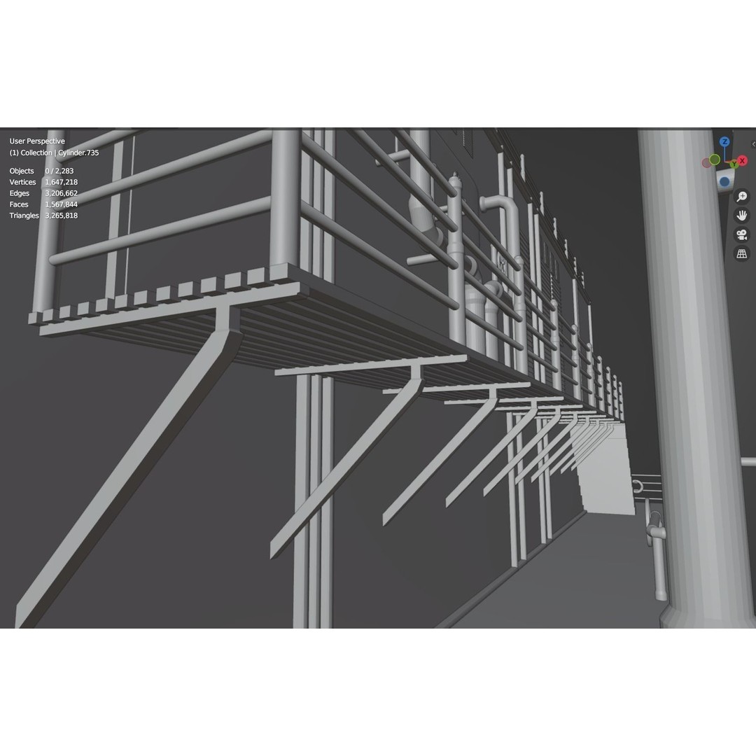 Large Research Ship 3D Model – Detailed Ocean Vessel for Animation - View 18