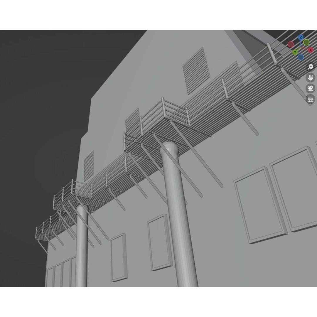 Large Research Ship 3D Model – Detailed Ocean Vessel for Animation - View 20