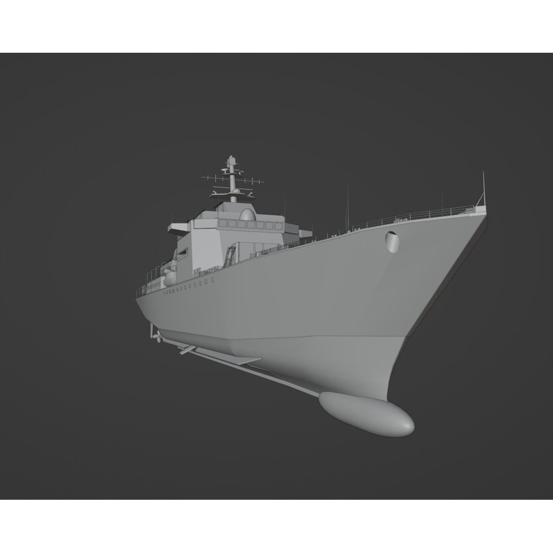 Large Research Ship 3D Model – Detailed Ocean Vessel for Animation - View 28