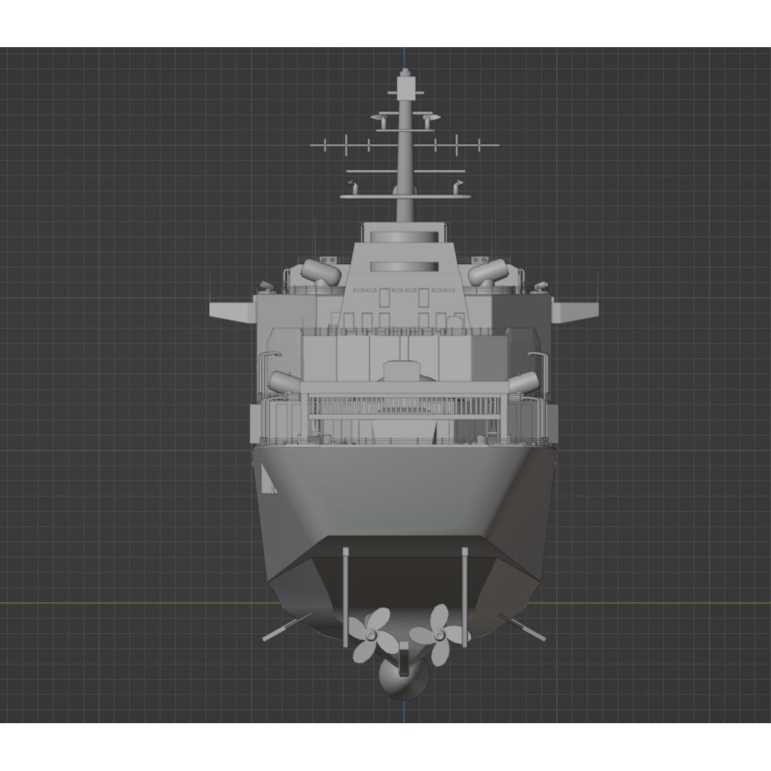 Large Research Ship 3D Model – Detailed Ocean Vessel for Animation - View 33