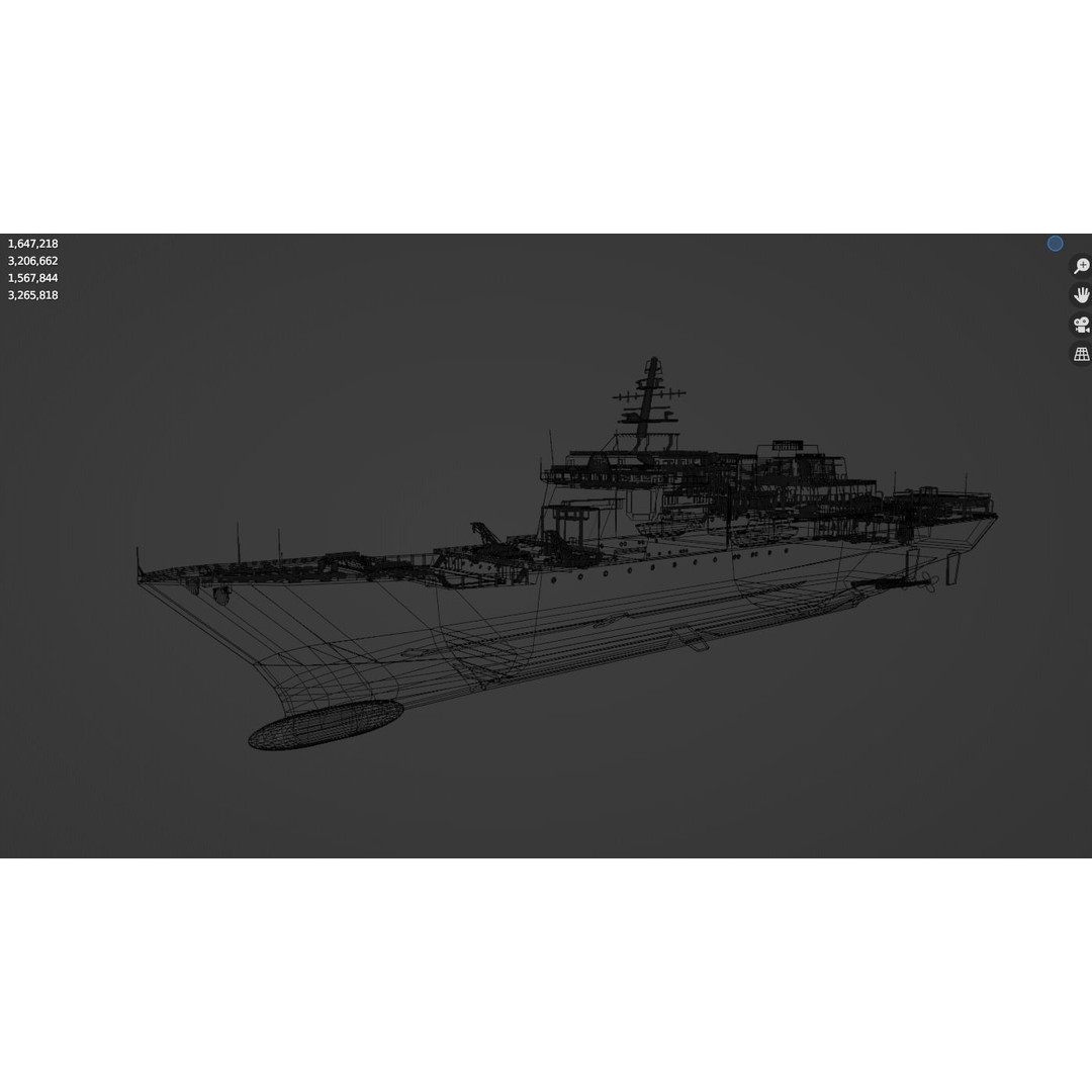 Large Research Ship 3D Model – Detailed Ocean Vessel for Animation - View 37