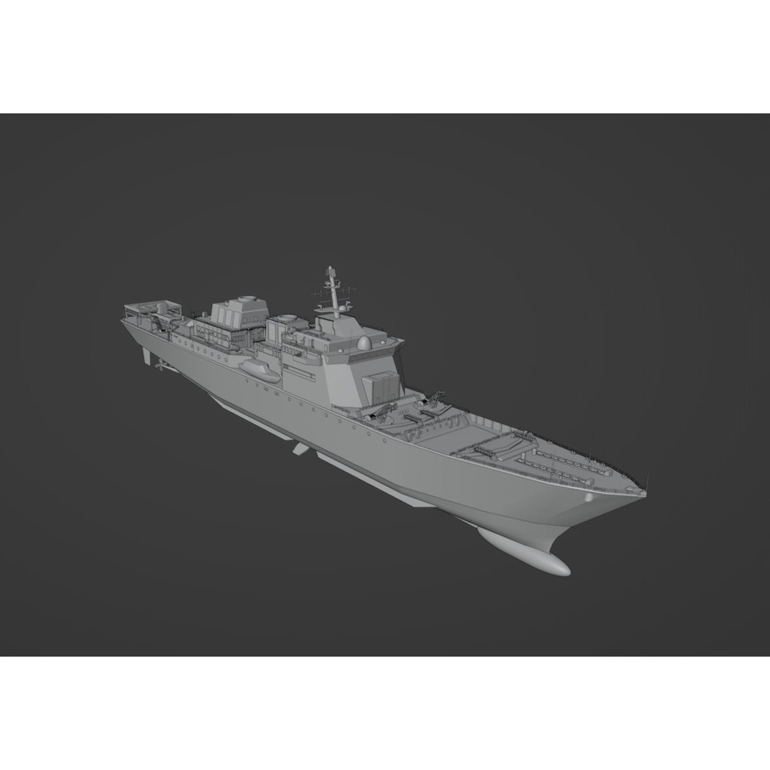 Large Research Ship 3D Model – Detailed Ocean Vessel for Animation - View 43