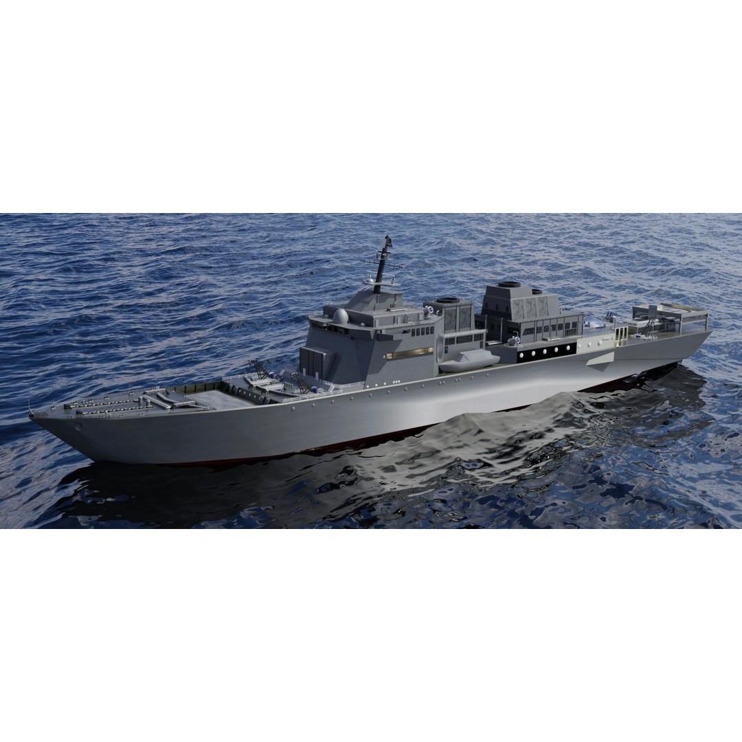 Large Research Ship 3D Model – Detailed Ocean Vessel for Animation - View 7