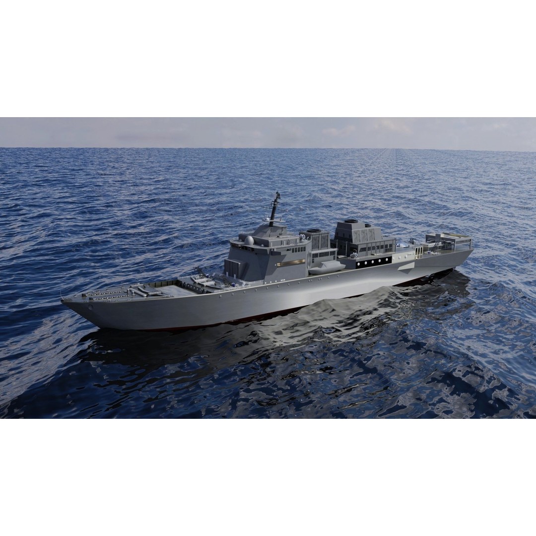 Large Research Ship 3D Model – Detailed Ocean Vessel for Animation - View 8