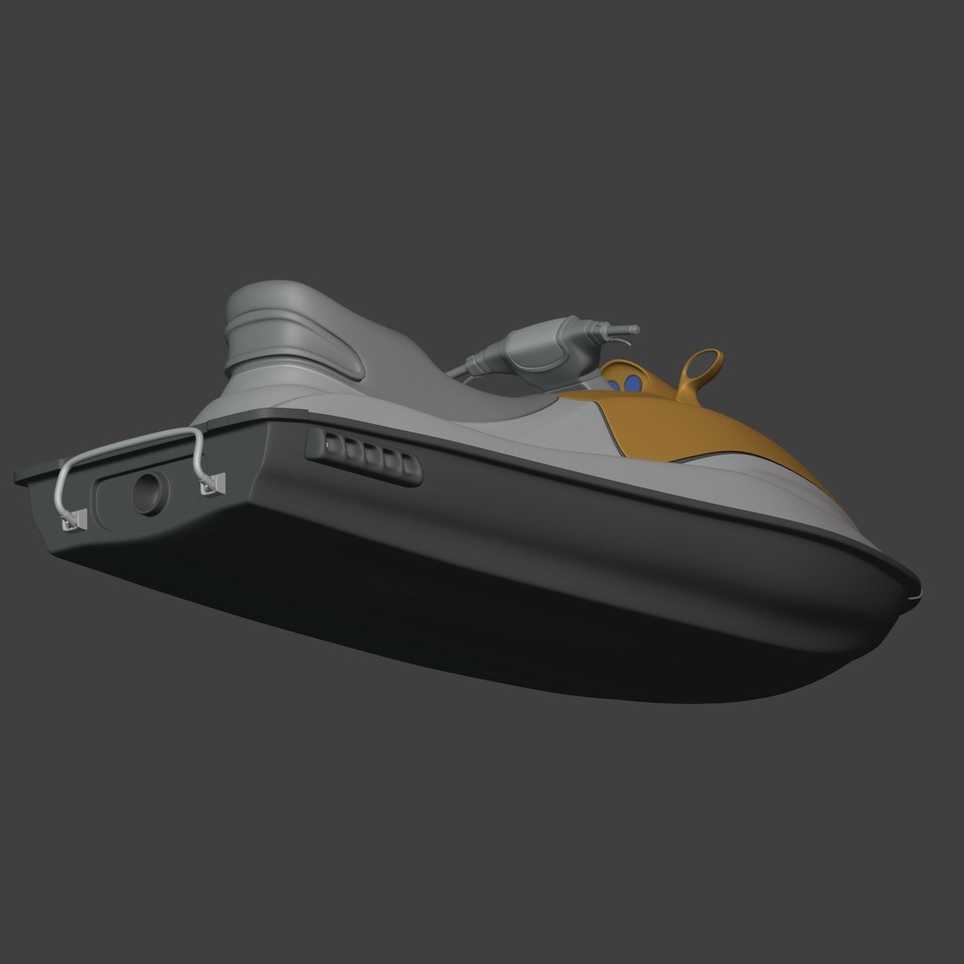Jetski 3D Model – Low Poly Watercraft for Games, Blender - View 12