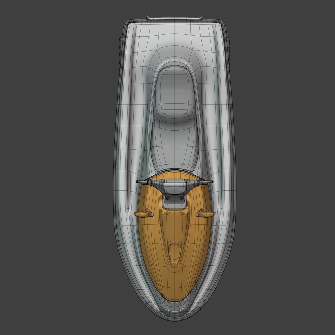 Jetski 3D Model – Low Poly Watercraft for Games, Blender - View 15