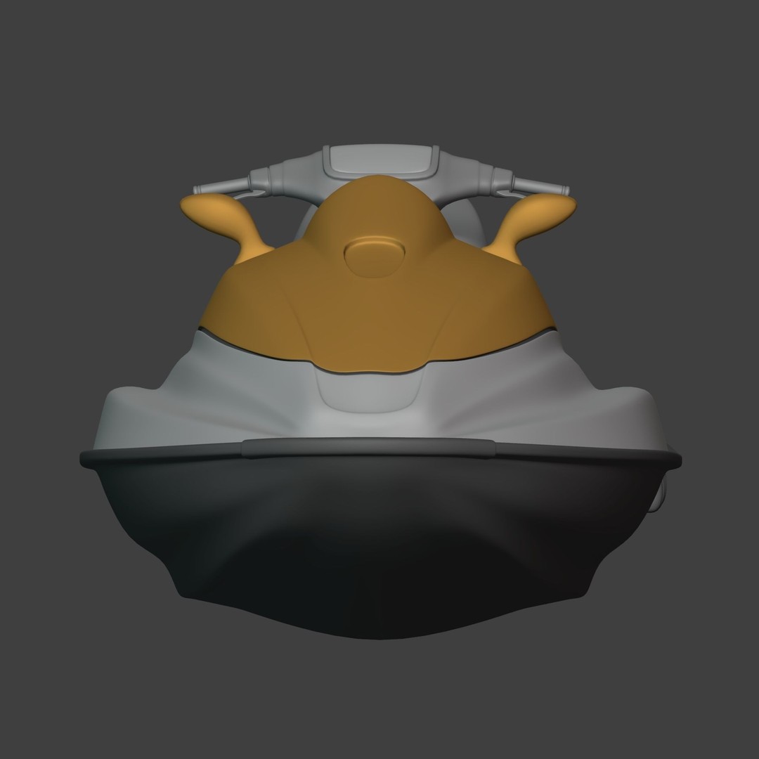Jetski 3D Model – Low Poly Watercraft for Games, Blender - View 8