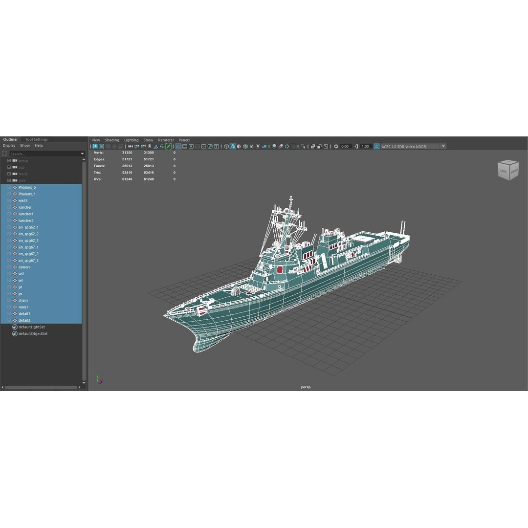 Arleigh Burke Destroyer 3D Model – Low Poly Game Asset, FBX