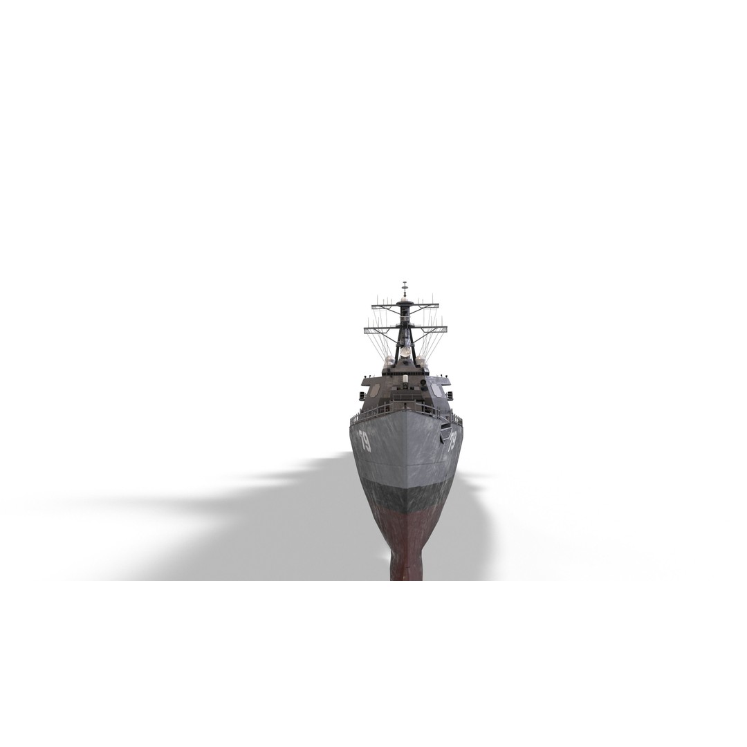 Arleigh Burke Destroyer 3D Model – Low Poly Game Asset, FBX - View 12