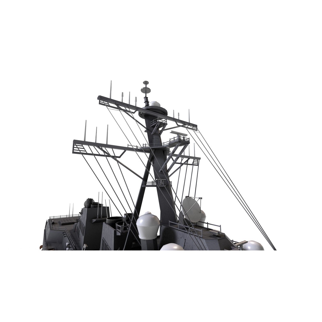 Arleigh Burke Destroyer 3D Model – Low Poly Game Asset, FBX - View 21