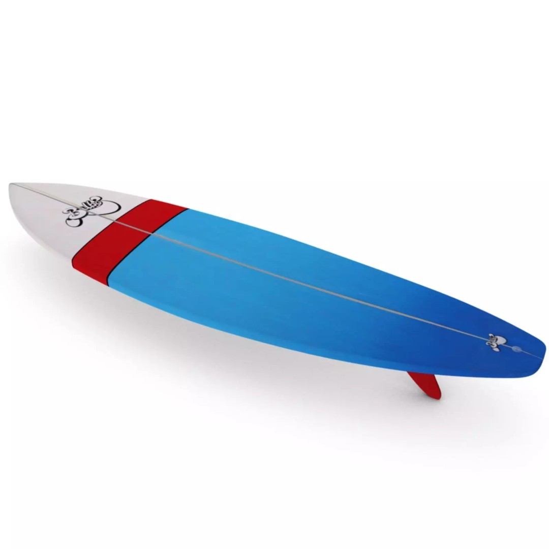 Surfboard 3D Model – High Poly Game Asset, FBX, OBJ, PBR - View 2