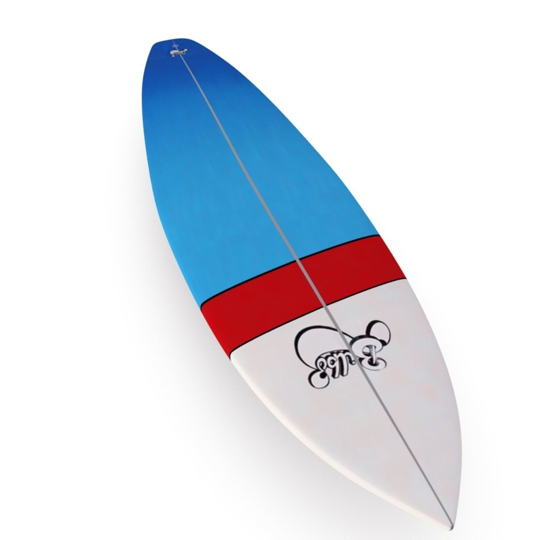 Surfboard 3D Model – High Poly Game Asset, FBX, OBJ, PBR - View 5