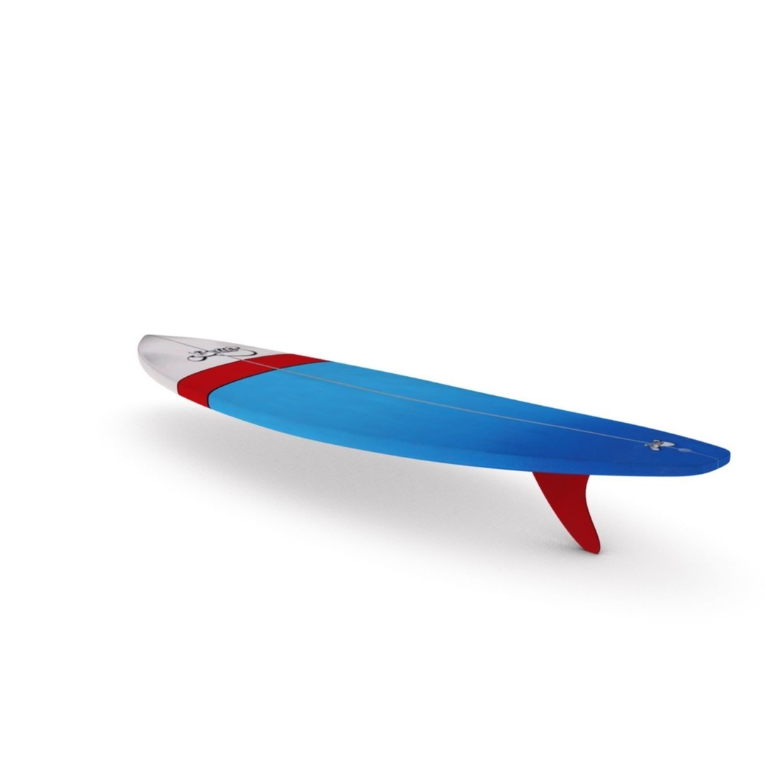 Surfboard 3D Model – High Poly Game Asset, FBX, OBJ, PBR - View 6