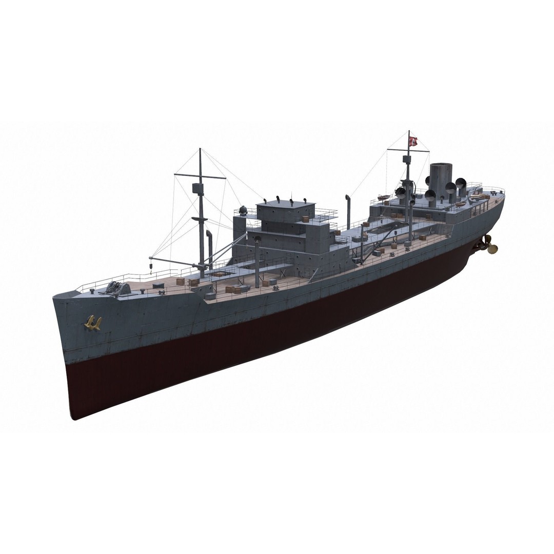 Industrial Watercraft 3D Model – PBR Textures, Game-Ready, FBX, OBJ - View 13