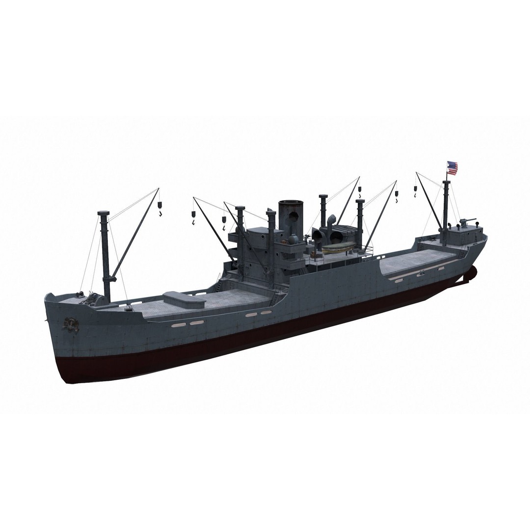 Industrial Watercraft 3D Model – PBR Textures, Game-Ready, FBX, OBJ - View 22