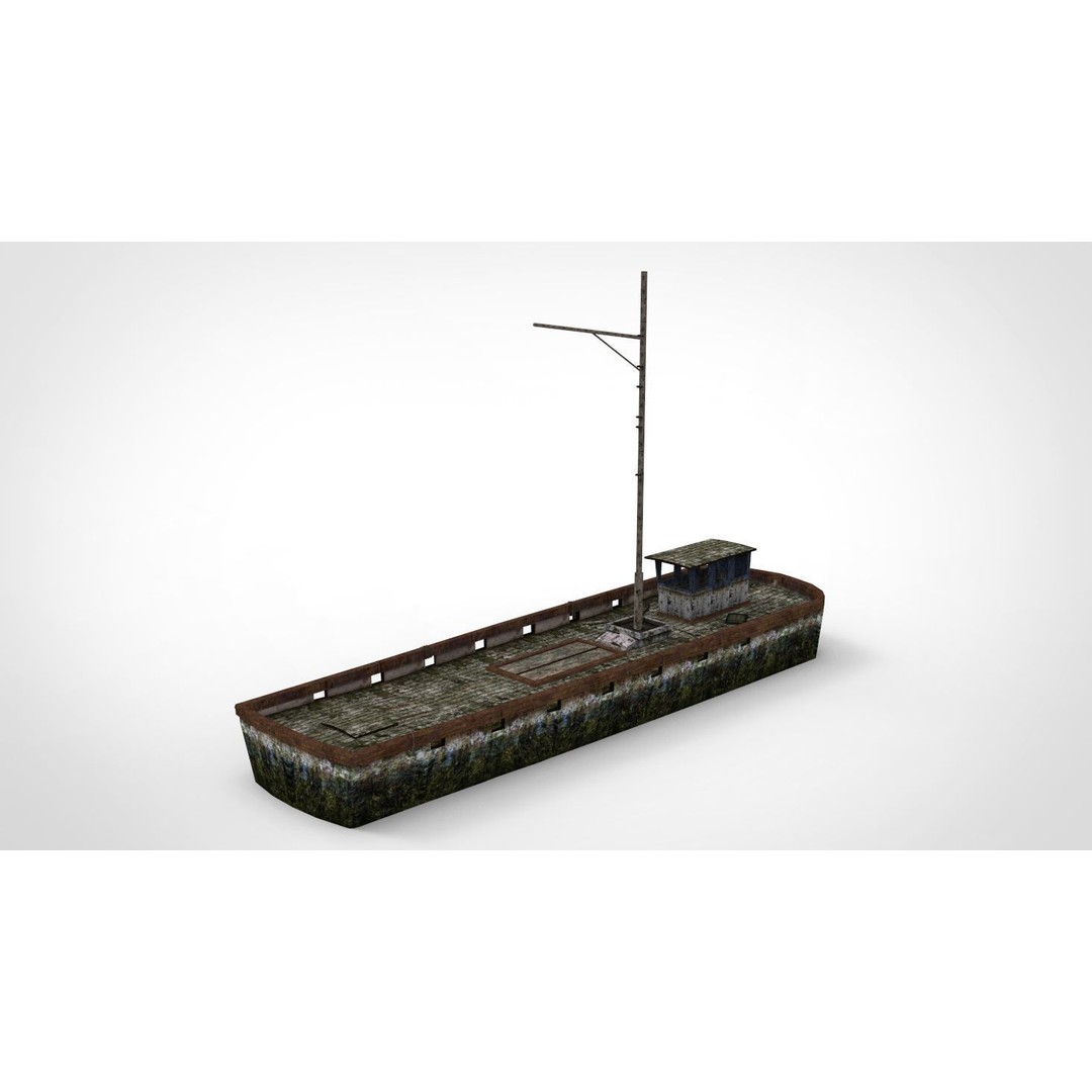 Industrial Watercraft 3D Model – PBR Textures, Game-Ready, FBX, OBJ - View 29