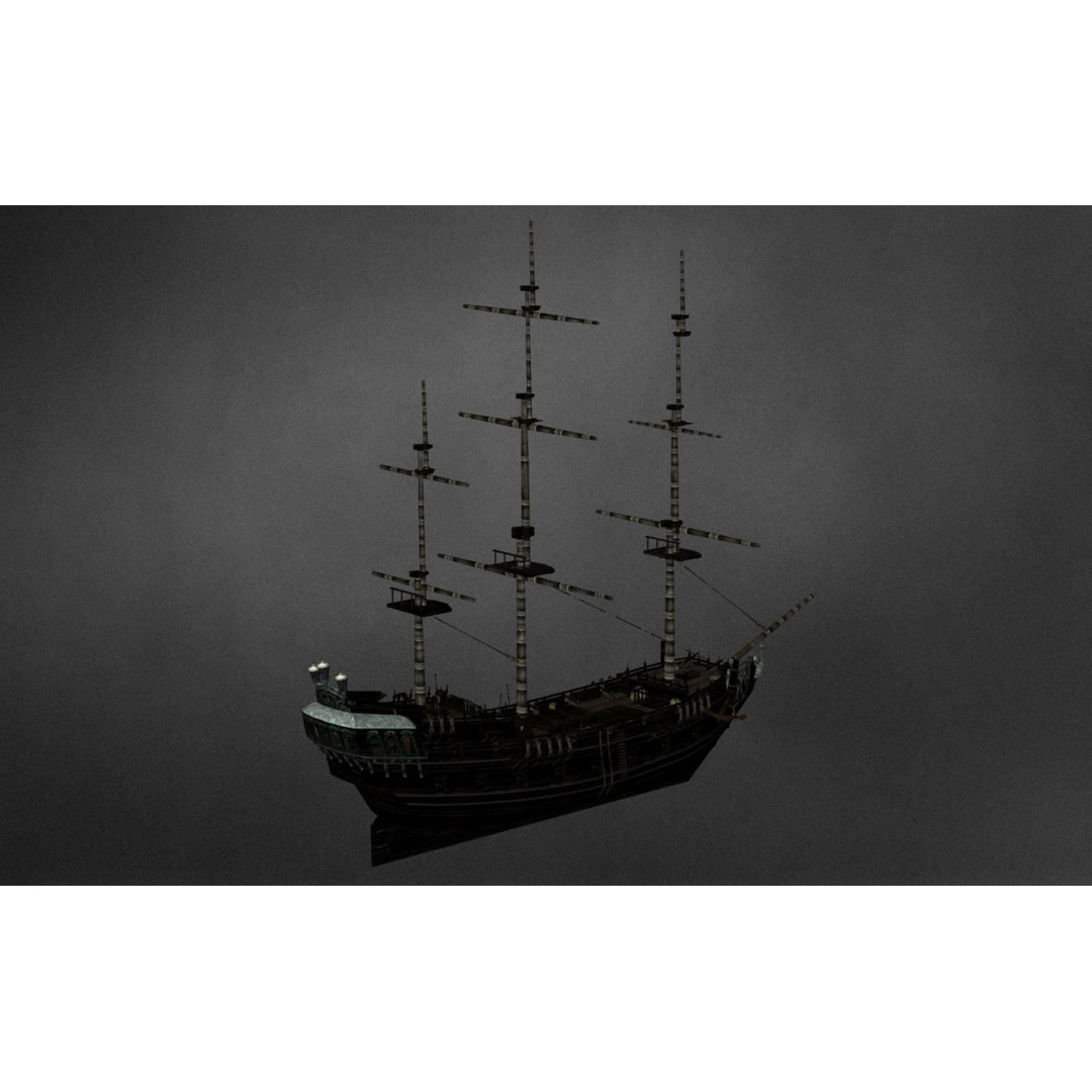 Industrial Watercraft 3D Model – PBR Textures, Game-Ready, FBX, OBJ - View 30