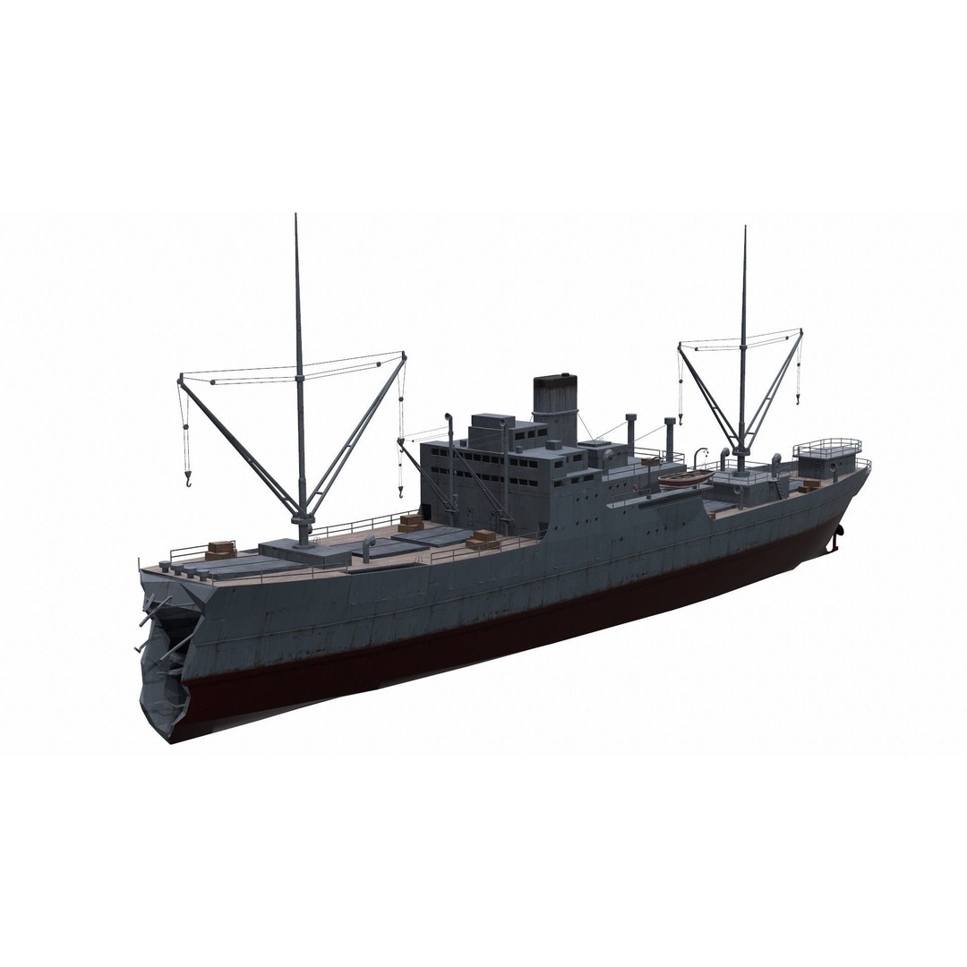 Industrial Watercraft 3D Model – PBR Textures, Game-Ready, FBX, OBJ - View 6