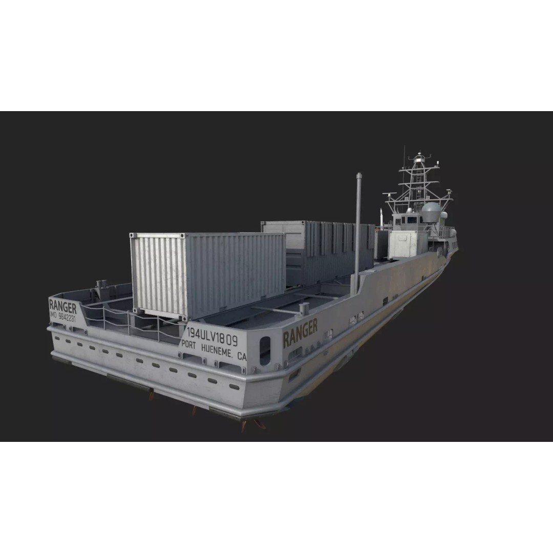 Ranger USV 3D Model – Military Watercraft, PBR Textures, FBX - View 14