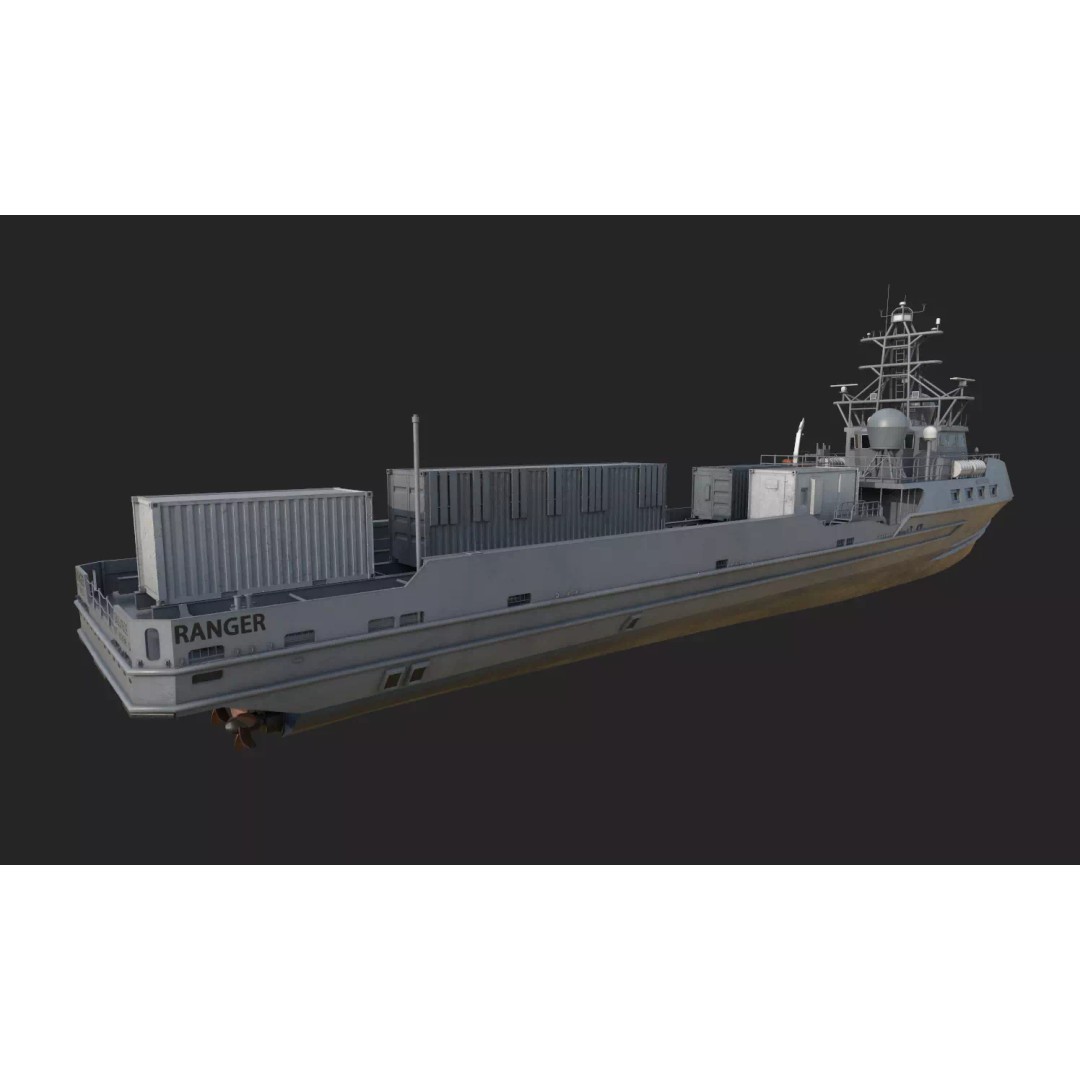 Ranger USV 3D Model – Military Watercraft, PBR Textures, FBX - View 16