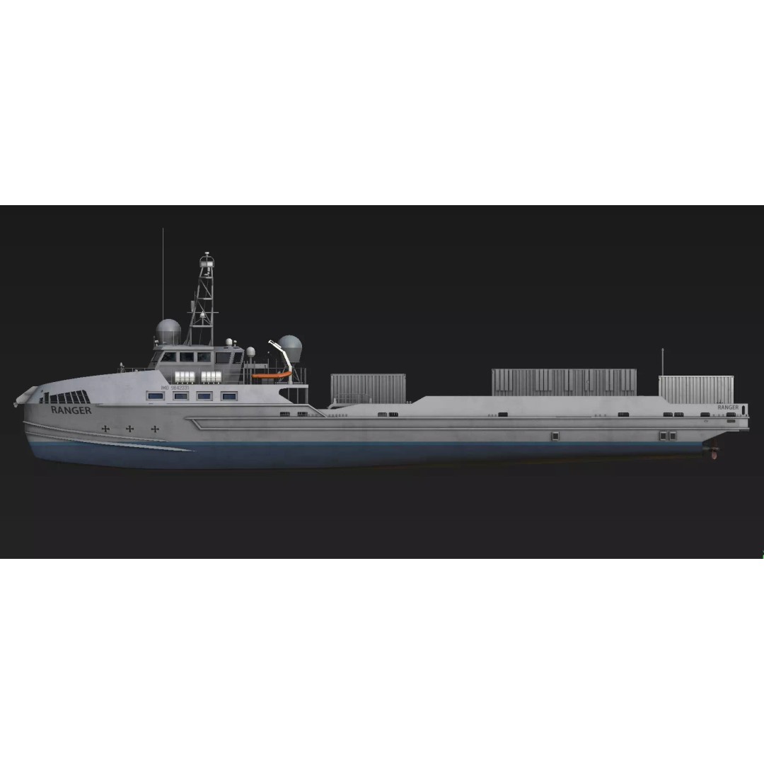 Ranger USV 3D Model – Military Watercraft, PBR Textures, FBX - View 20