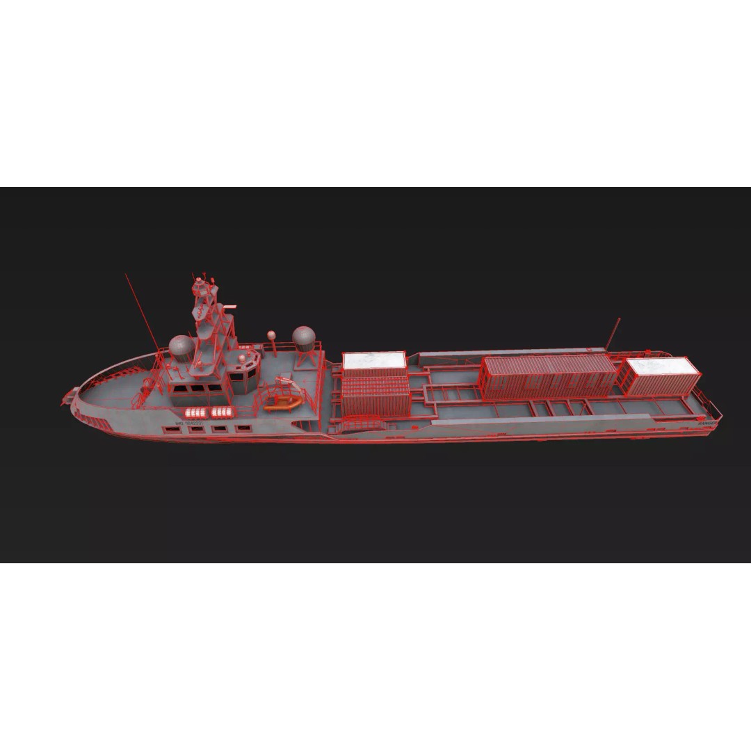 Ranger USV 3D Model – Military Watercraft, PBR Textures, FBX - View 27
