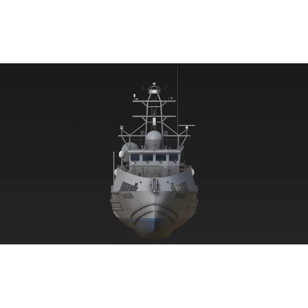 Ranger USV 3D Model – Military Watercraft, PBR Textures, FBX - View 5