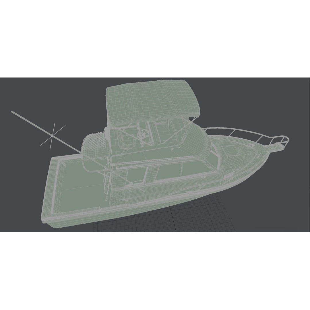 Californian Sportfish Boat 3D Model – Realistic Nautical Asset, Lightwave - View 14