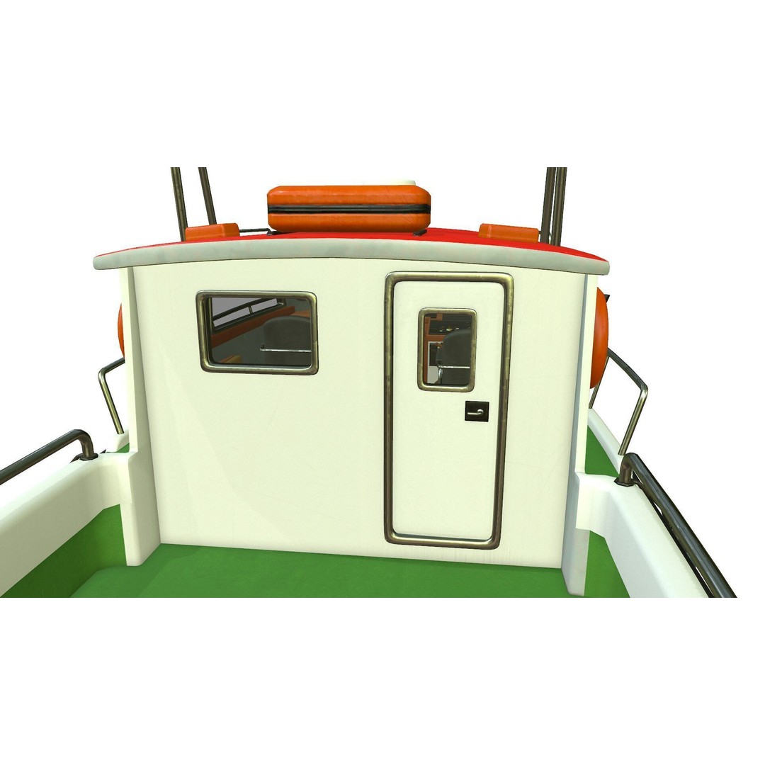 Fishing Boat 3D Model – Low Poly PBR Vessel for Games and VR