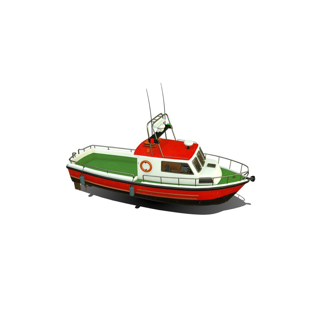 Fishing Boat 3D Model – Low Poly PBR Vessel for Games and VR - View 11