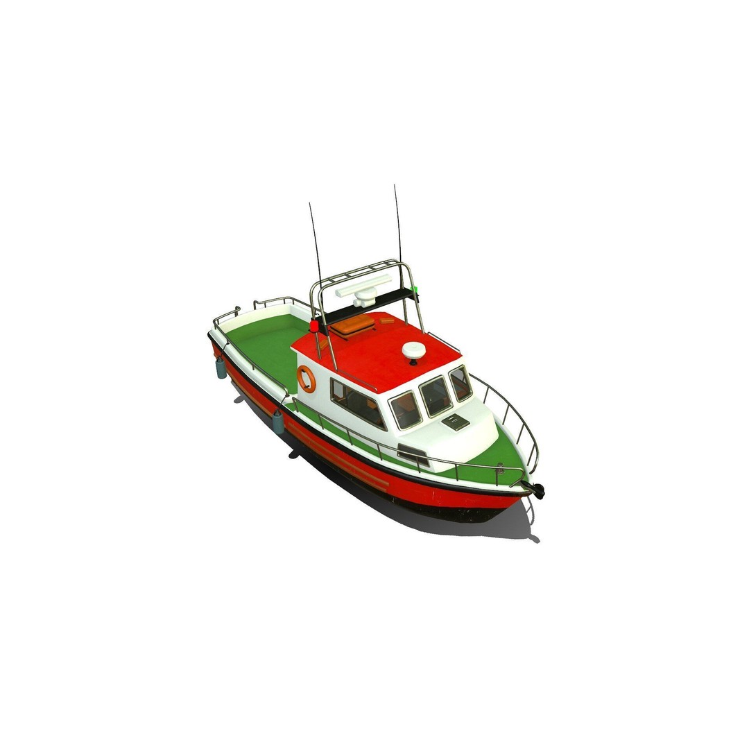 Fishing Boat 3D Model – Low Poly PBR Vessel for Games and VR - View 13