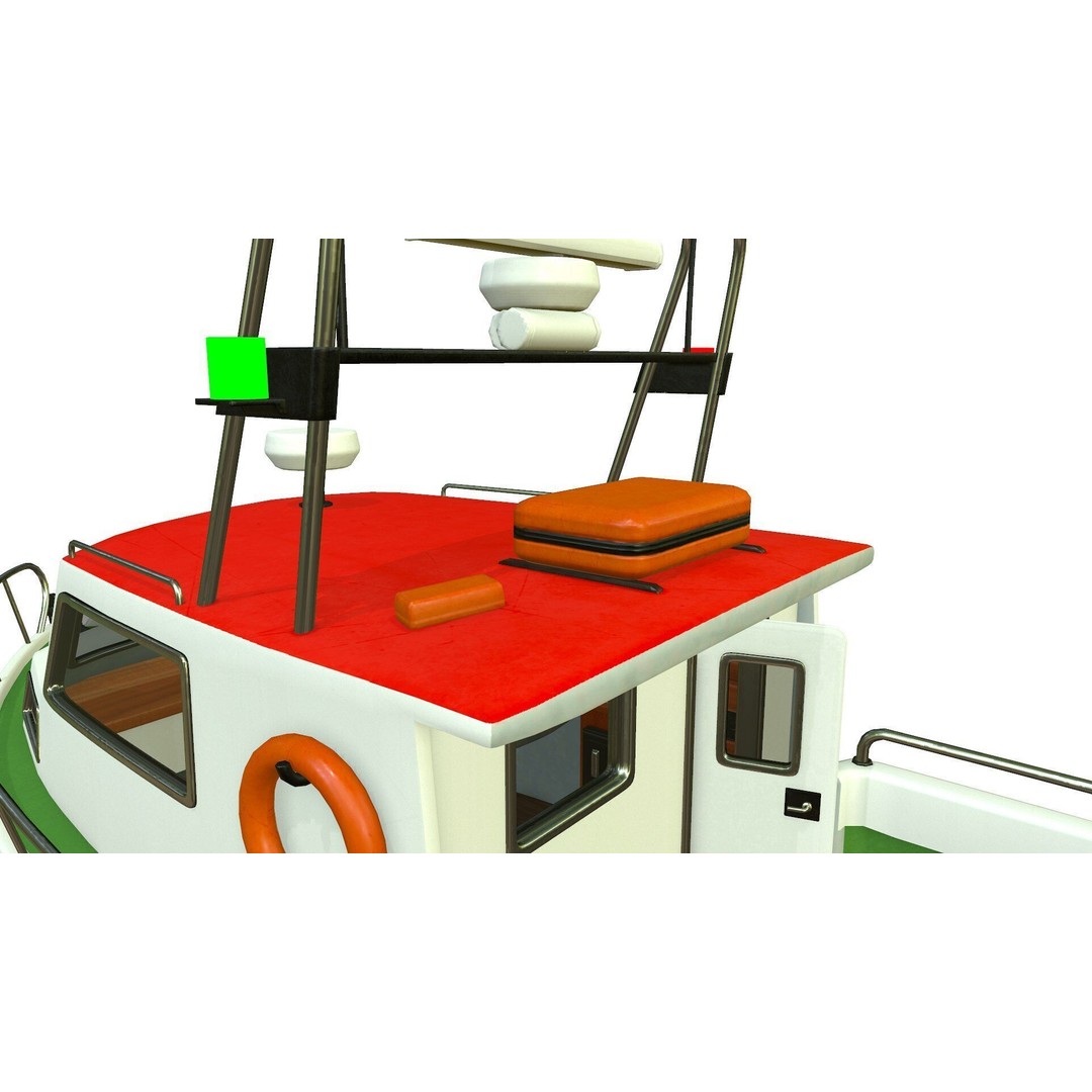 Fishing Boat 3D Model – Low Poly PBR Vessel for Games and VR - View 17